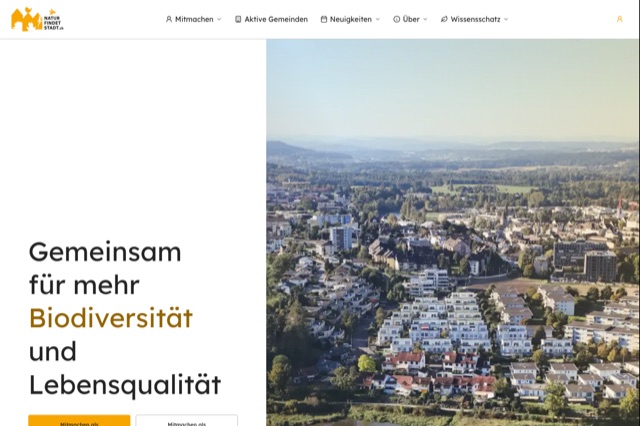 Natur findet Stadt website
